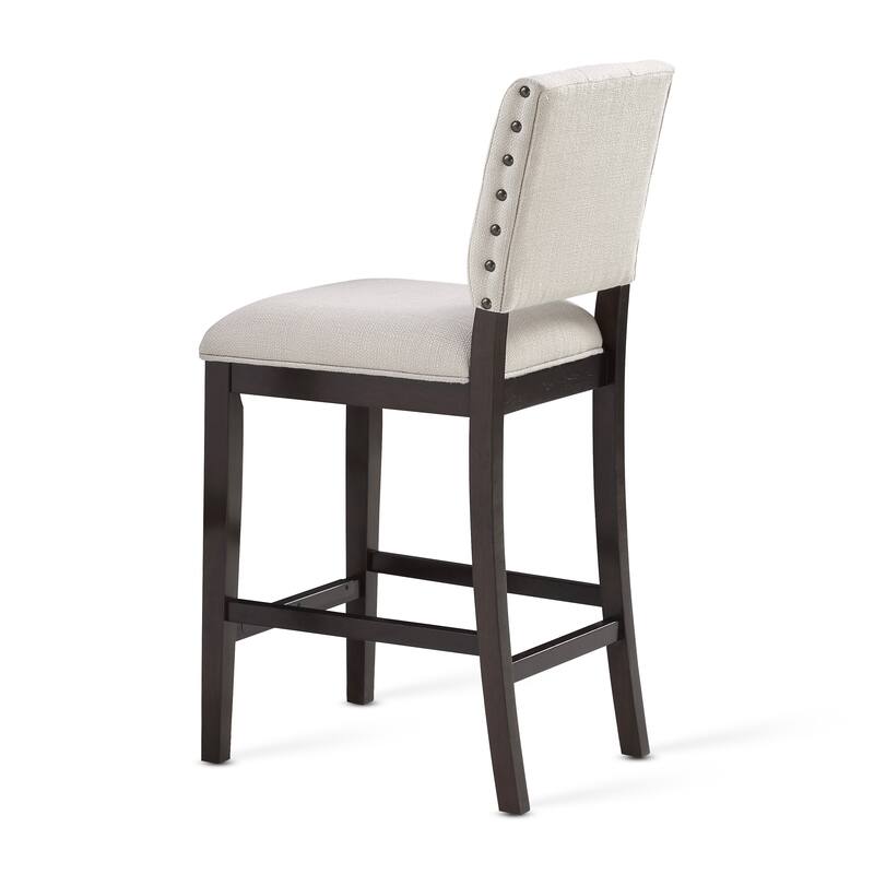 Lindale Button Tufted Stationary Counter Stool