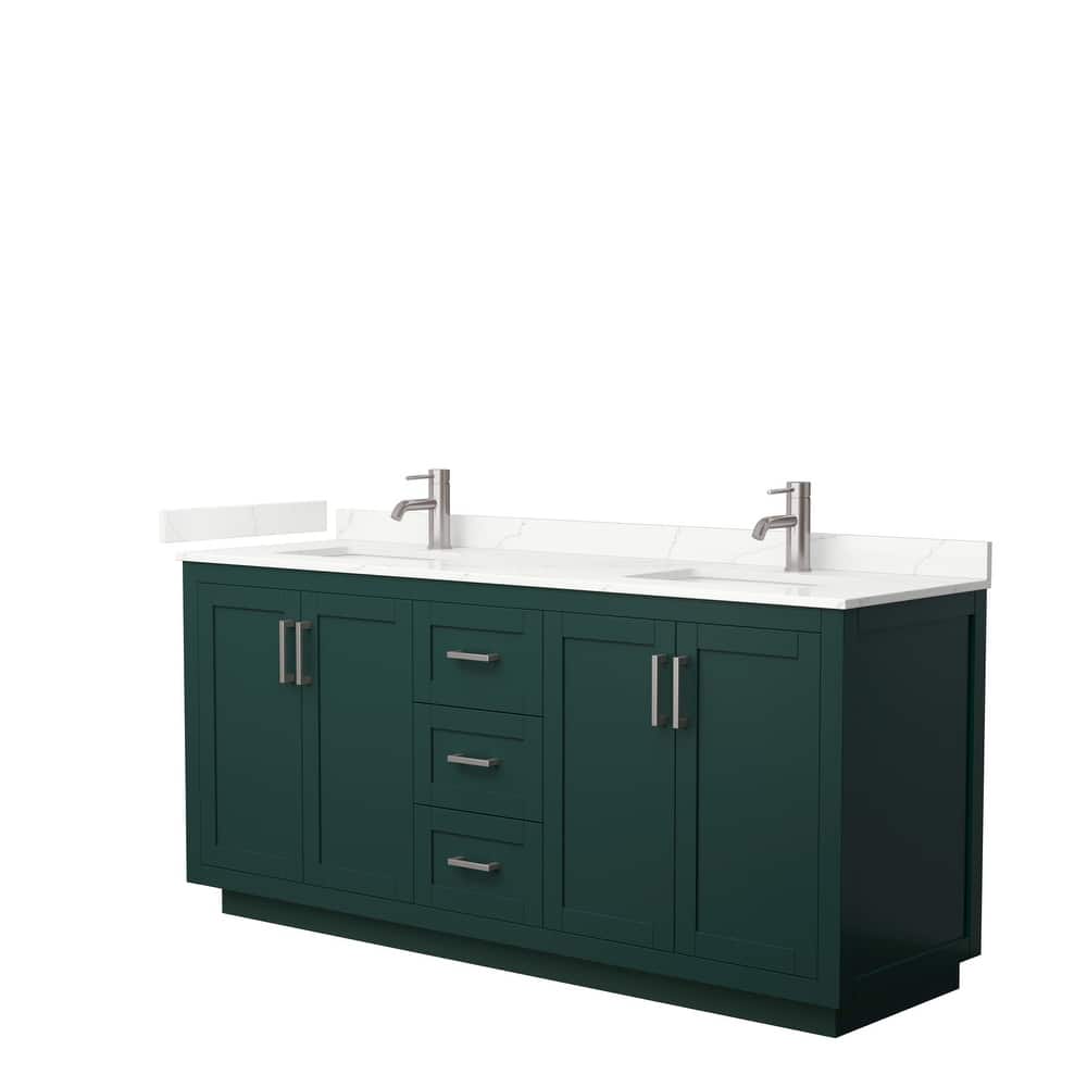 Miranda 72-inch Double Vanity, Quartz Top