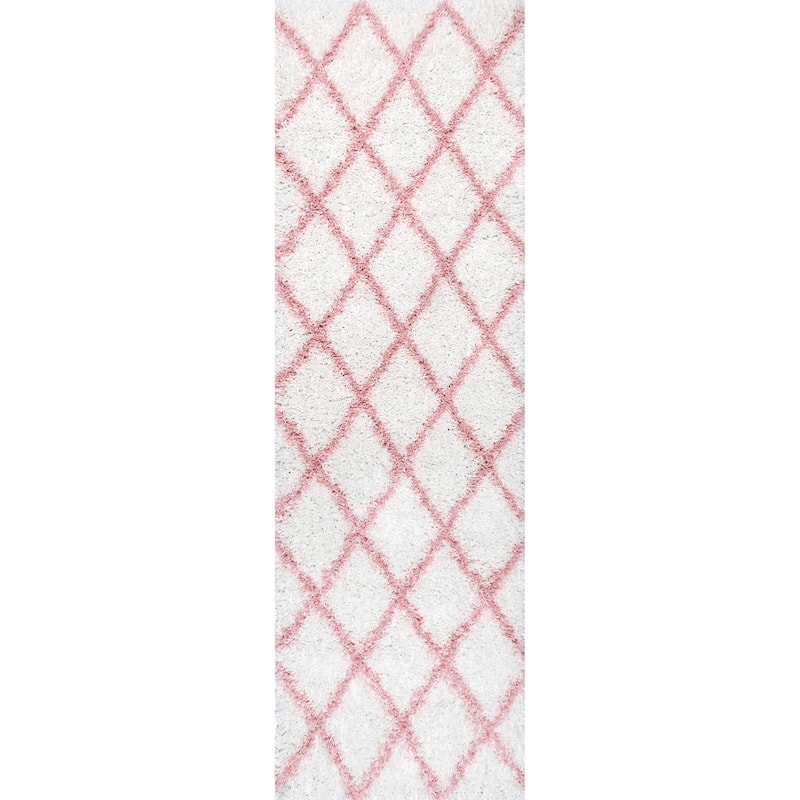 Nuloom Kesha Contemporary Trellis Shag Area Rug