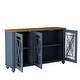 preview thumbnail 13 of 33, 2-Piece Floral Storage Buffet Sideboard Set - 55" & 38" in Width - 55" & 38" in Width