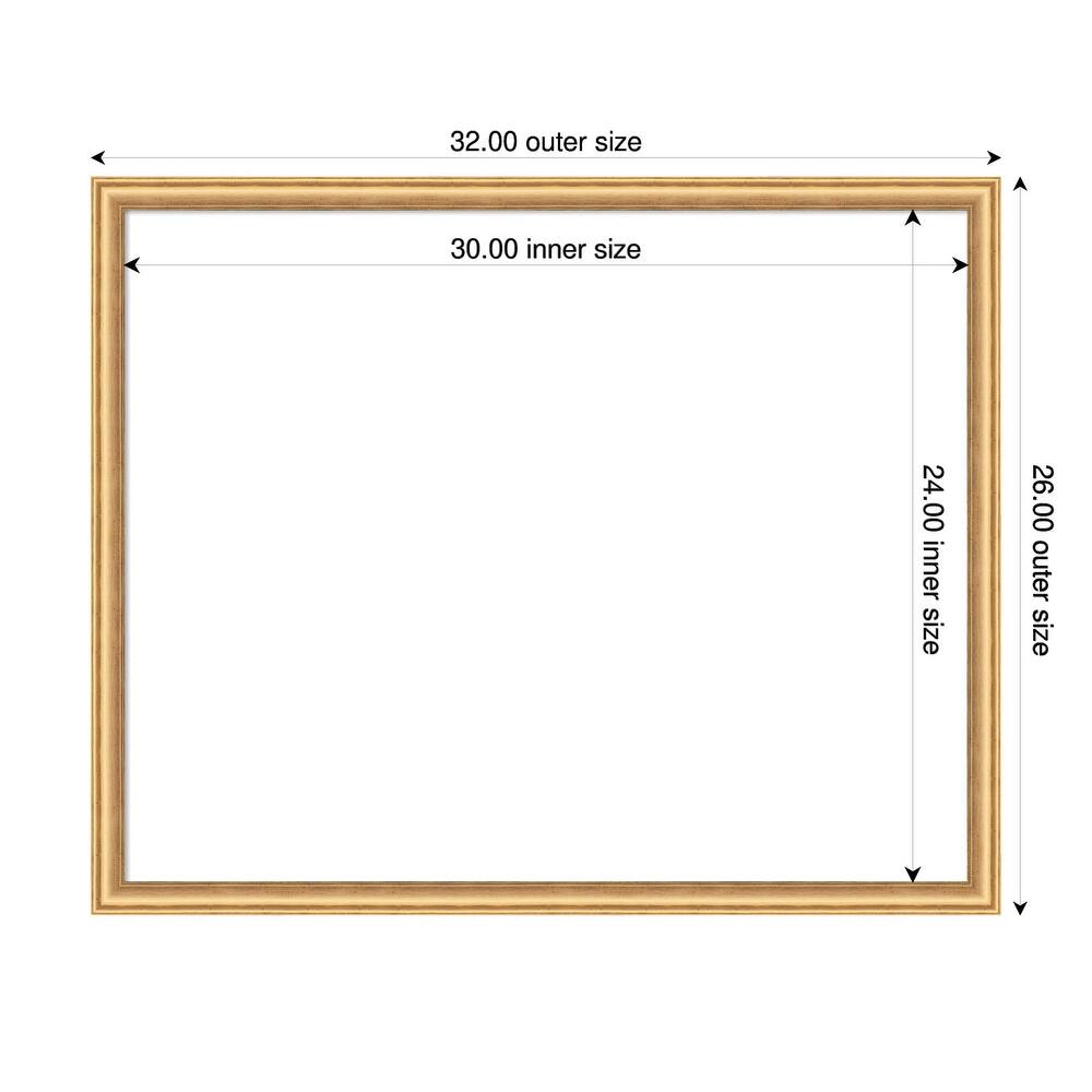 Amanti Art Salon Scoop Gold Framed Dry Erase Magnetic Board