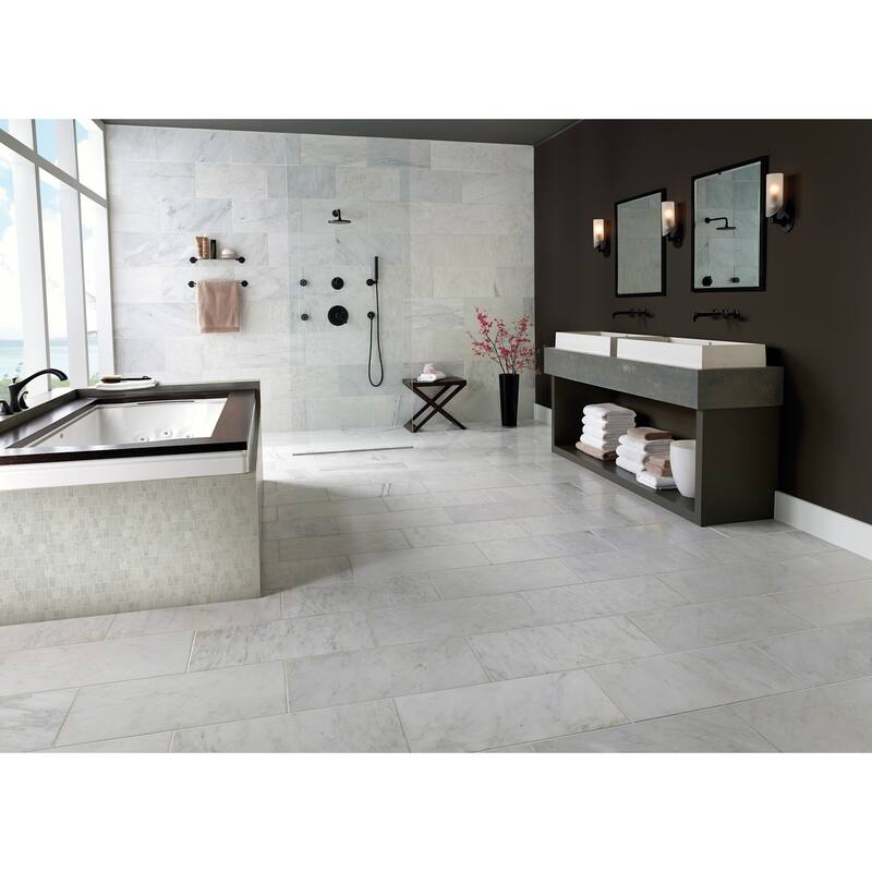Ackland AKTMT12X24H-CA 12" x 24" Marble Solid Floor and Wall Tile -