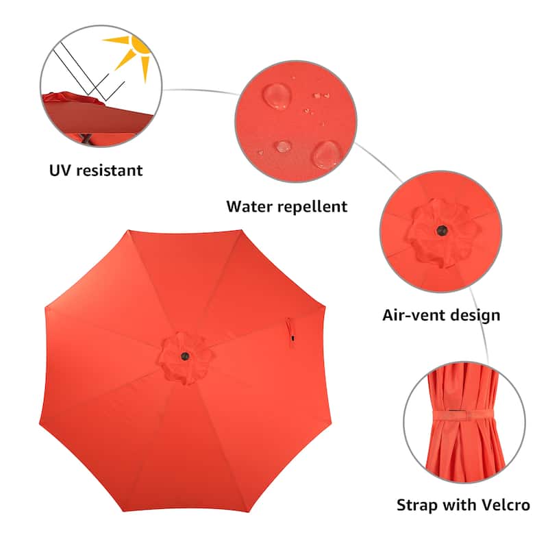 11ft Patio Market Umbrella with Crank