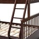 preview thumbnail 43 of 56, Twin Over Full Wood Bunk Bed with Storage Drawers and Ladder