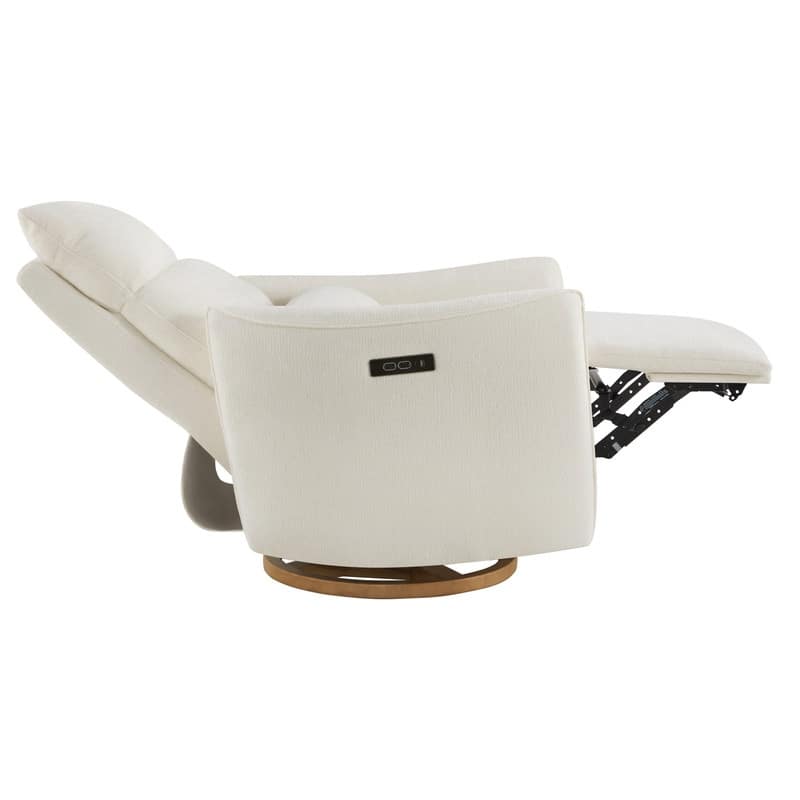 Spruce & Spring Power Swivel Recliner Chair Dual-Motor Nursery Glider with Lumber Pillow