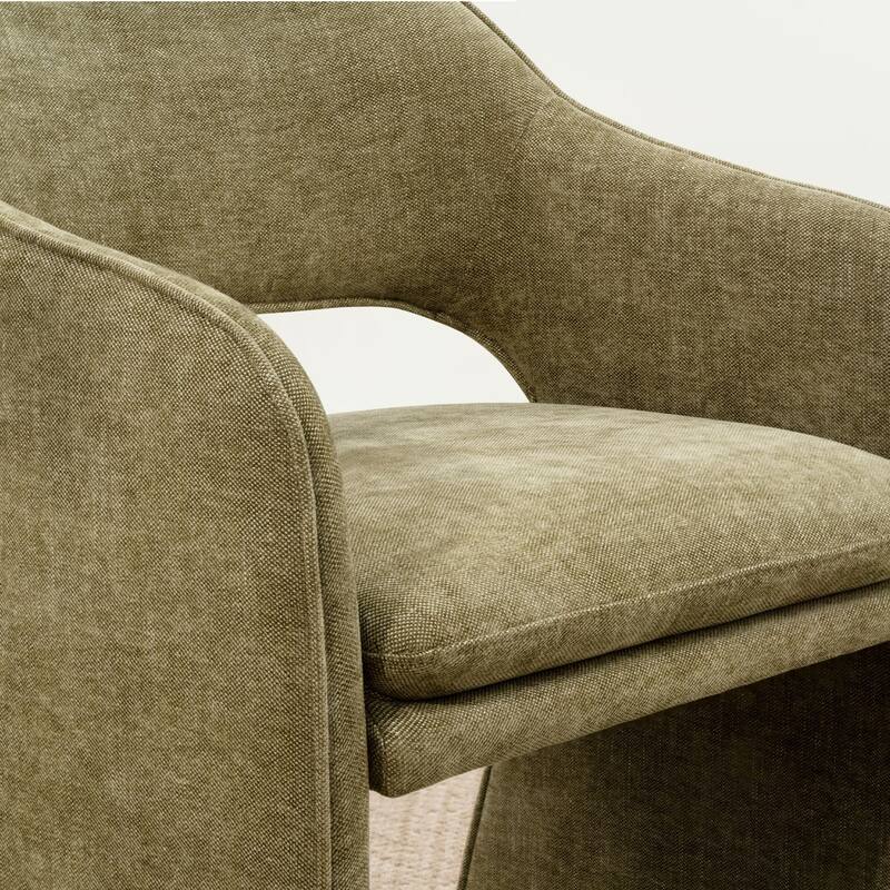 19" Seat Height Upholstered Fabric Dining Armchair (Set of 4)