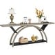 preview thumbnail 14 of 24, 2-Tier Narrow Long Console Sofa Table with Semi-Circular Frame for Entryway,Gray Hallway Accent Tables