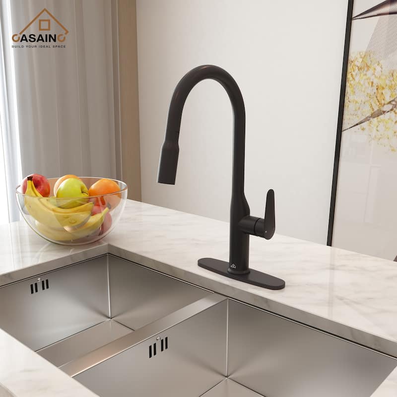 Single Handle Pull-Down Sprayer Kitchen Faucet