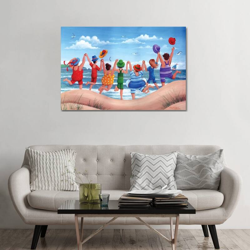 iCanvas "Beach Party Rainbow Scene" by Peter Adderley Canvas Print - 32x48x1.5