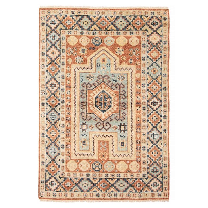 ECARPETGALLERY Hand-knotted Jules Serapi Light Blue Wool Rug - 5'4 x 7'10 - Light Blue - 5'4 x 7'10