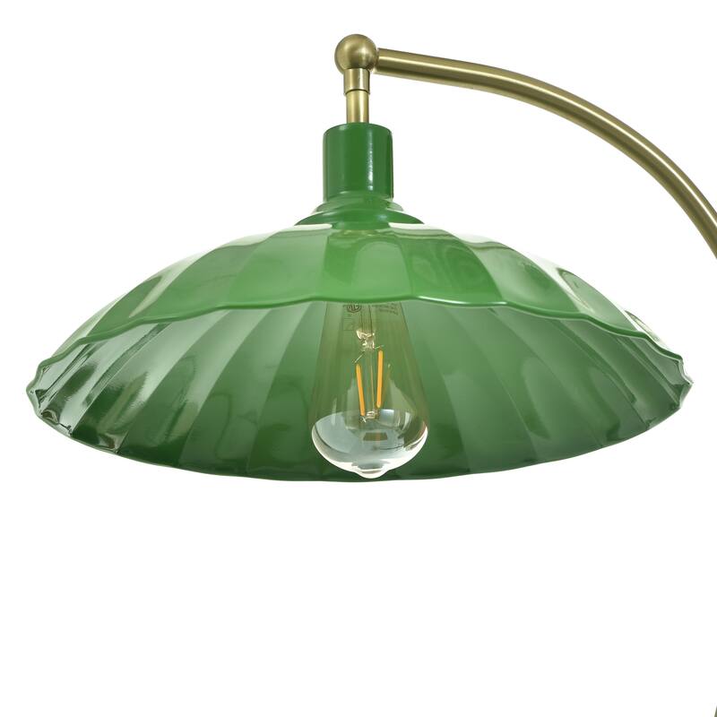 Tamara Day for Stylecraft Penelope Floor Lamp - White Marble & Polished Brass - Glossy