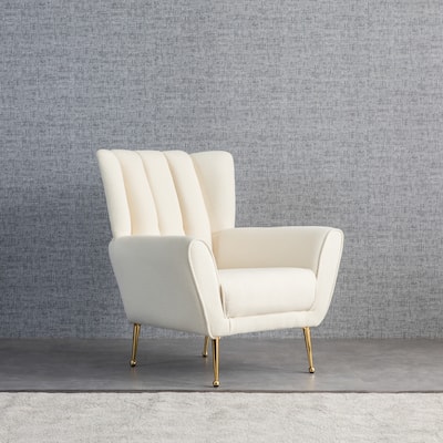 Adelina Mid Century Upholstered French Boucle Lounge Chair