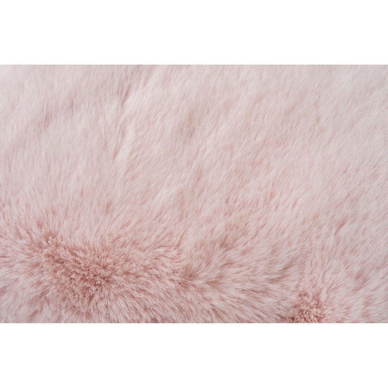 Faux Rabbit Collection Solid Square Pillow - (20" x 20")