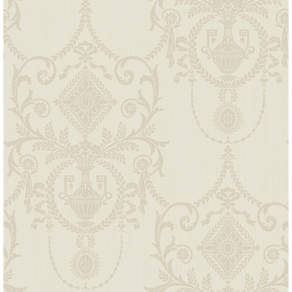Seabrook Designs Chantilly Chandelier Unpasted Wallpaper