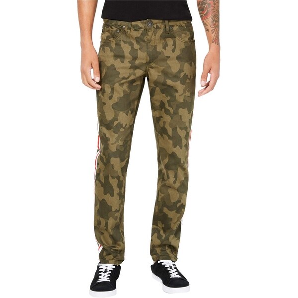 green camo skinny jeans