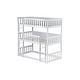 preview thumbnail 13 of 18, Detachable Rubber Wood Triple Bunk Bed with Ladders,Guardrails,Twin over Twin over Twin