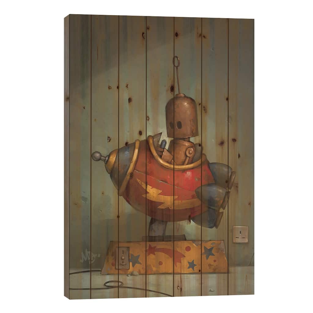 To Boldly Go Print On Wood by Matt Dixon - Multi-Color