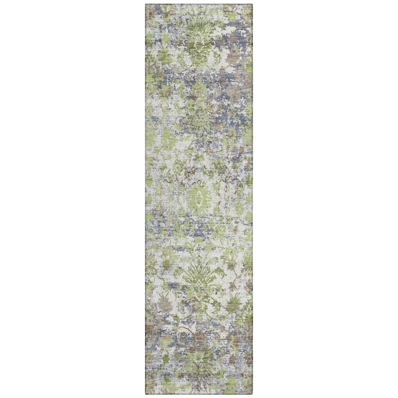 Machine Washable Indoor/Outdoor Vintage Traditional Chantille Rug