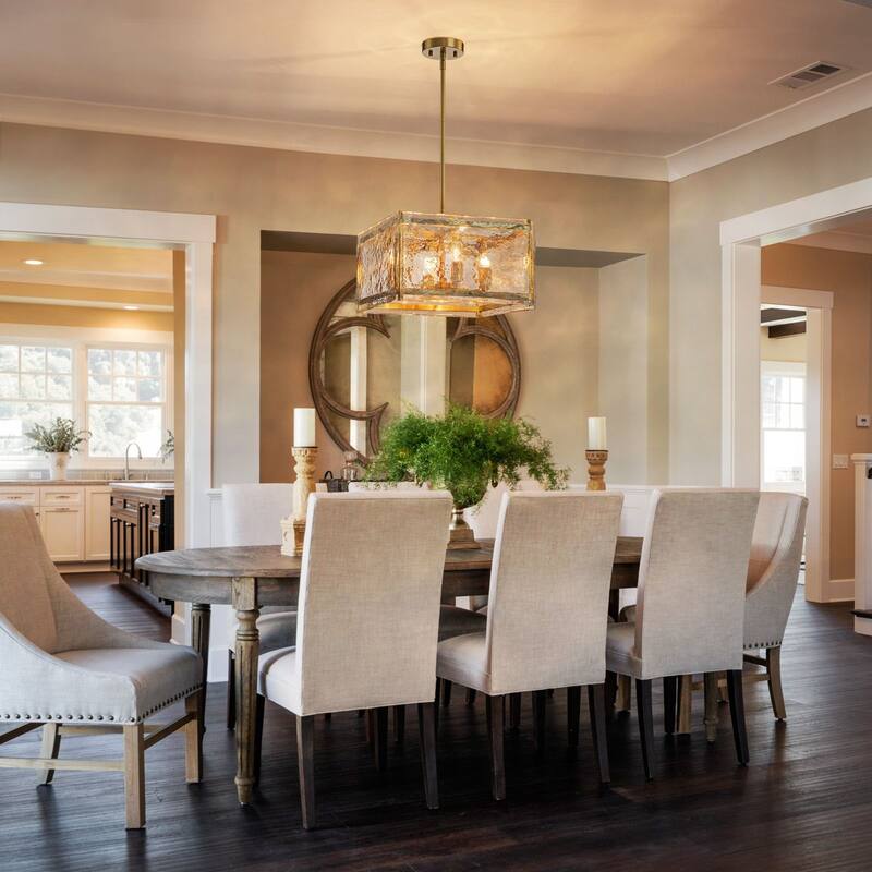 Modern Ripple Glass Chandelier for Kitchen Island