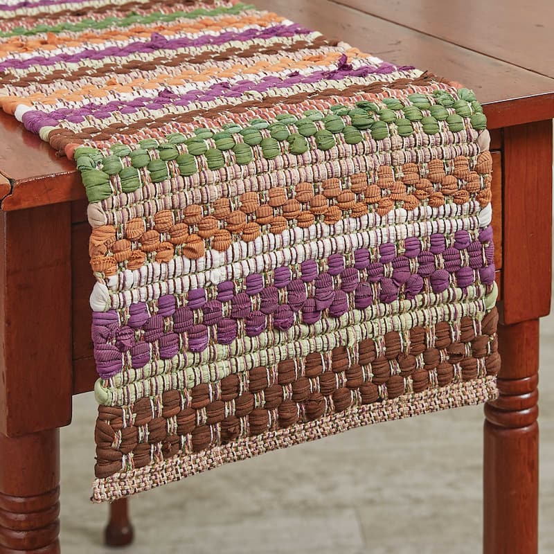 Park Designs Fall Colors Chindi Table Runner 13X36 - 13" x 36"