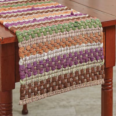 Park Designs Fall Colors Chindi Table Runner 13X36 - 13" x 36"