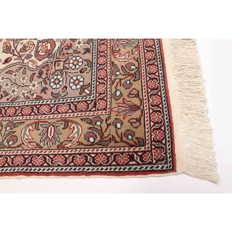 ECARPETGALLERY Hand-knotted Hereke Cream Wool Rug - 3'10 x 6'0