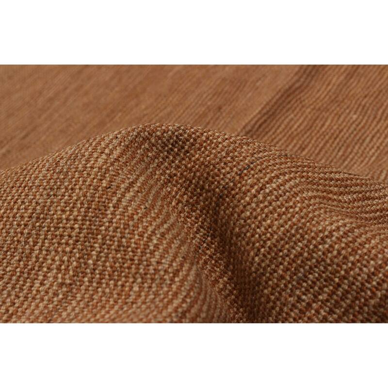 ECARPETGALLERY Flat-Weave Ankara FW Brown Wool Kilim - 9'6 x 12'6