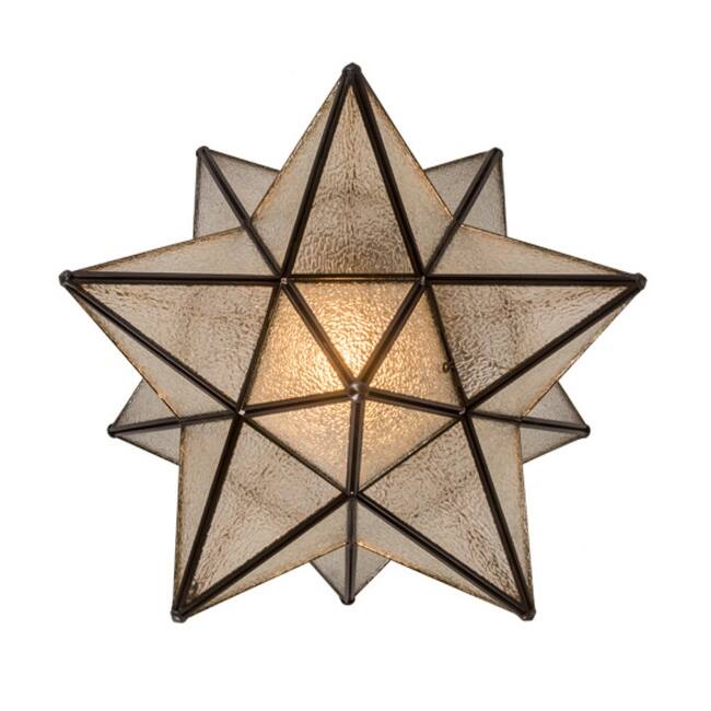 Meyda Tiffany 186688 Moravian Star 18" Wide Semi-Flush Ceiling Fixture