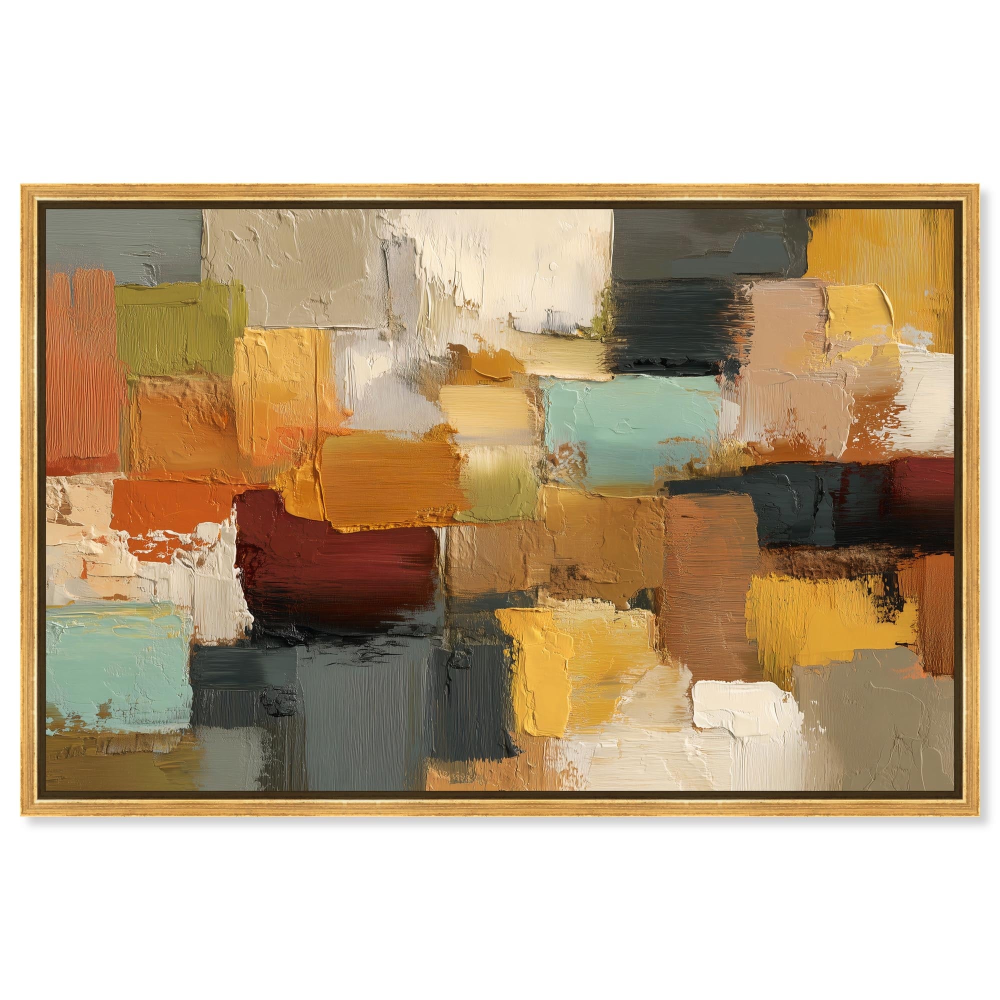 Urban Patchwork I Abstract Wall Art Canvas Print by Art Remedy