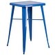 preview thumbnail 13 of 39, 23.75'' Square Metal Indoor-Outdoor Bar Table Set with 2 Square Seat Stools - 27.75"W x 27.75"D x 40"H
