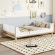 preview thumbnail 1 of 30, Twin Bed with Headboard Safeguards and Built-in Bed-end Book Storage Rack