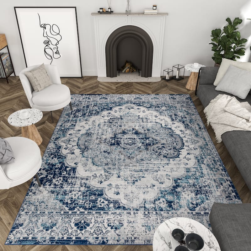Gematria Bohemian & Eclectic Medallion Indoor Area Rug