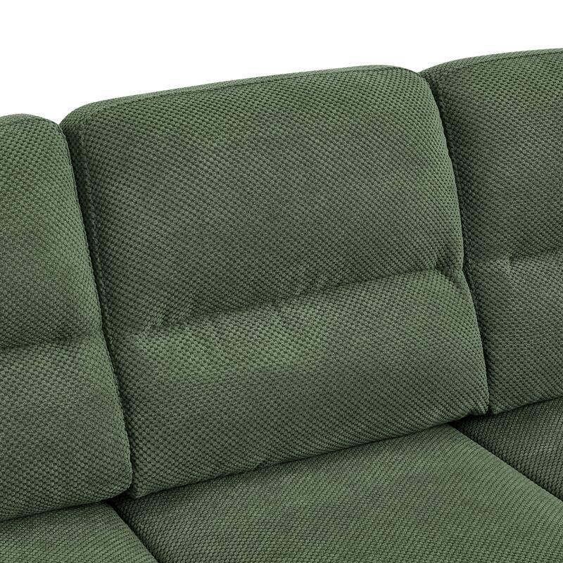 3-Seater Sofa, Modern Living Room Furniture, Textured Fabric Sofa,Minimalist Settee, Comfortable Armchair,Sturdy Frame Sofa