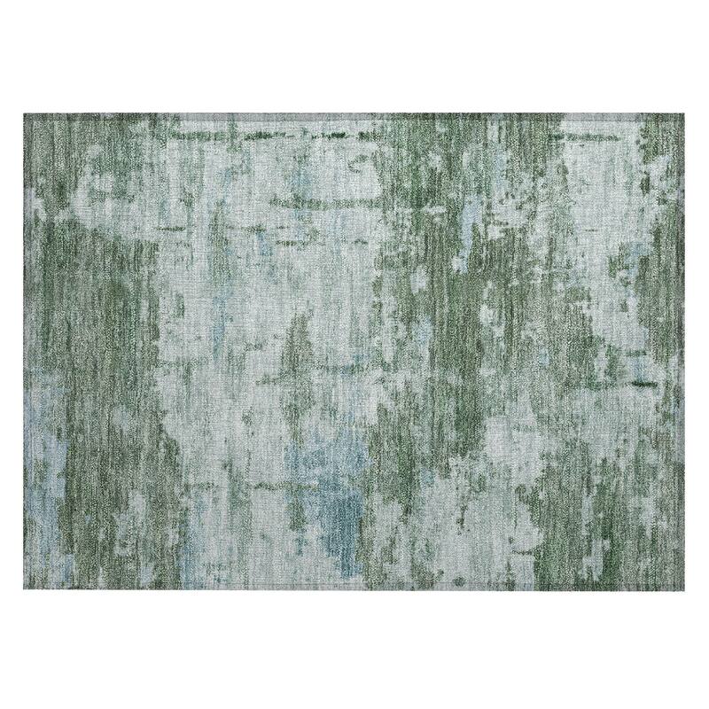Machine Washable Indoor/ Outdoor Crouppen Modern Chantille Rug
