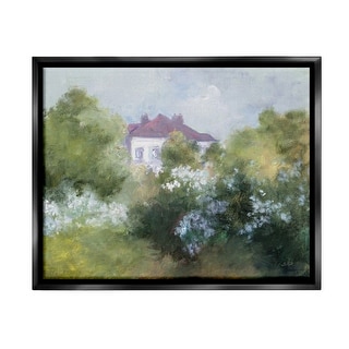 Stupell Garden Cottage Villa Framed Floater Canvas Wall Art Design By ...