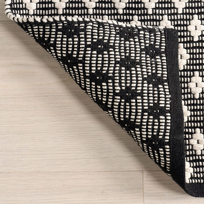 Home Conservatory Dainty Diamond Handwoven Cotton Area Rug