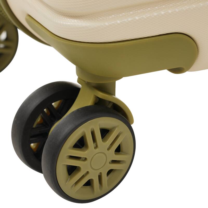 3 Piece Carry on Luggage Set, ABS Hardshell Lightweight Durable Suitcase with Wheels and Duffel Bag & Toiletry Bag, for Travel