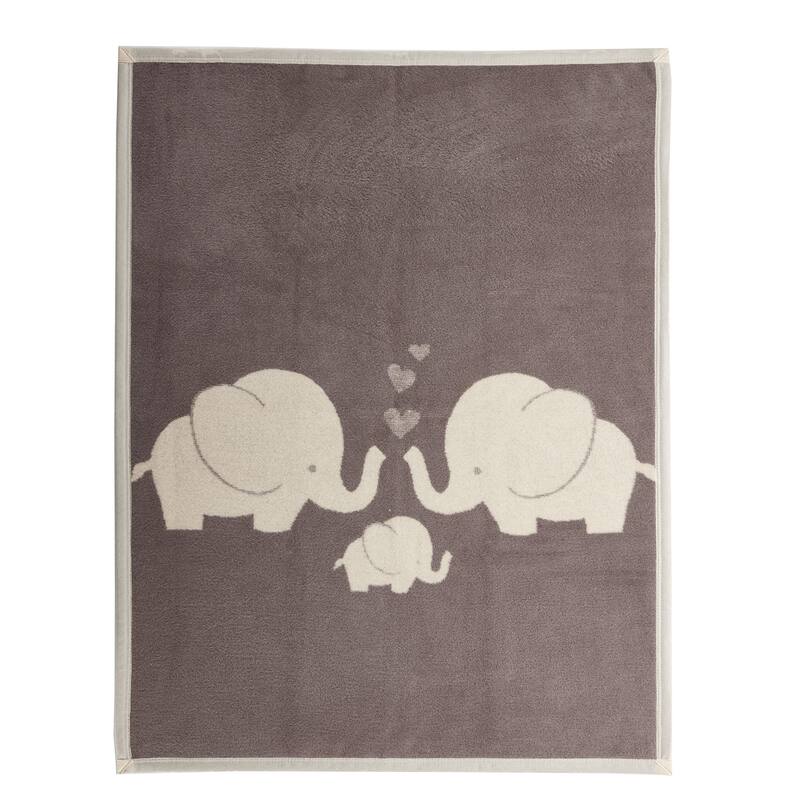 Turkish Cotton Blend Soft Baby Blanket - Elephant