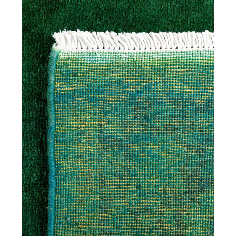 Overdyed One-of-a-Kind Hand-Knotted Area Rug - Green - 3' 1" x 5' 3"