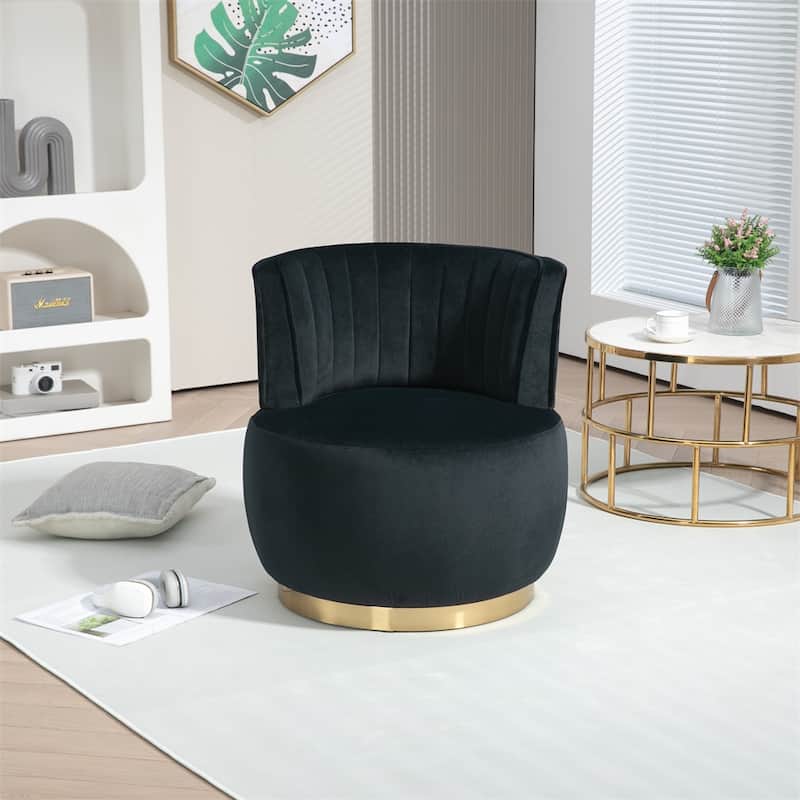 360 Degree Swivel Cuddle Barrel Accent Sofa Chairs, Round Armchairs