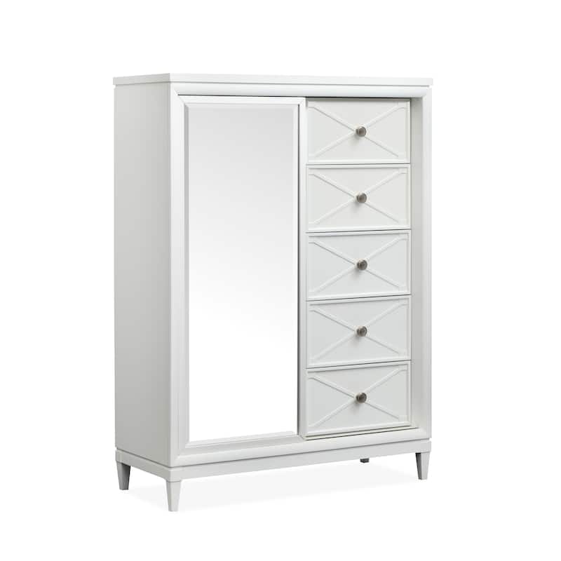 Magnussen Home Springhouse Whisper White Door Chest - 5-drawer