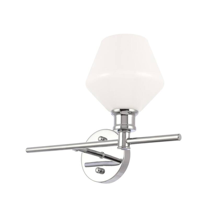Gerald 1-Light Glass Left Wall sconce - 14.7/10.2 - 14.7/10.2