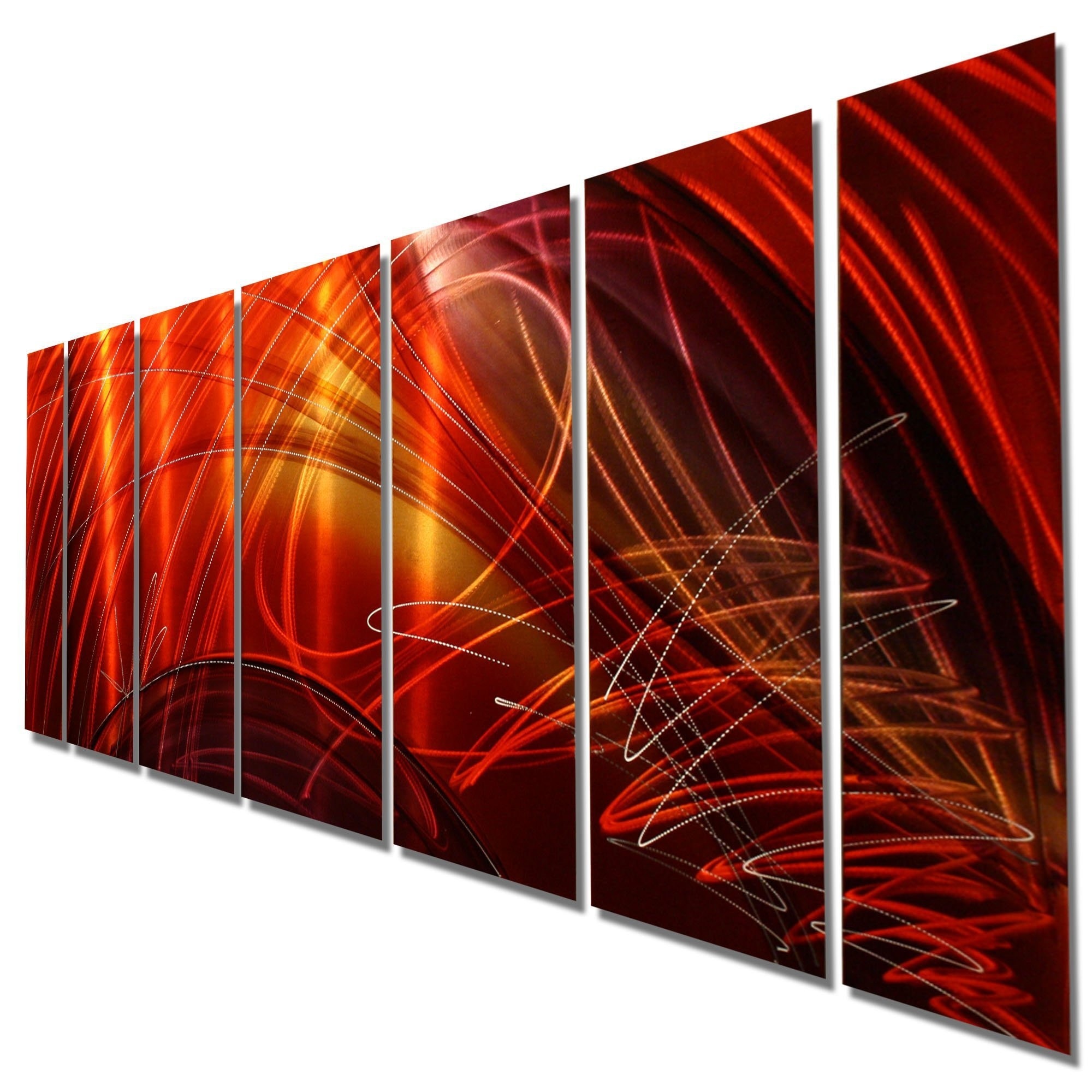 Statements2000 3D Metal Wall Art Panels Modern Red Painting Sculpture Jon Allen
