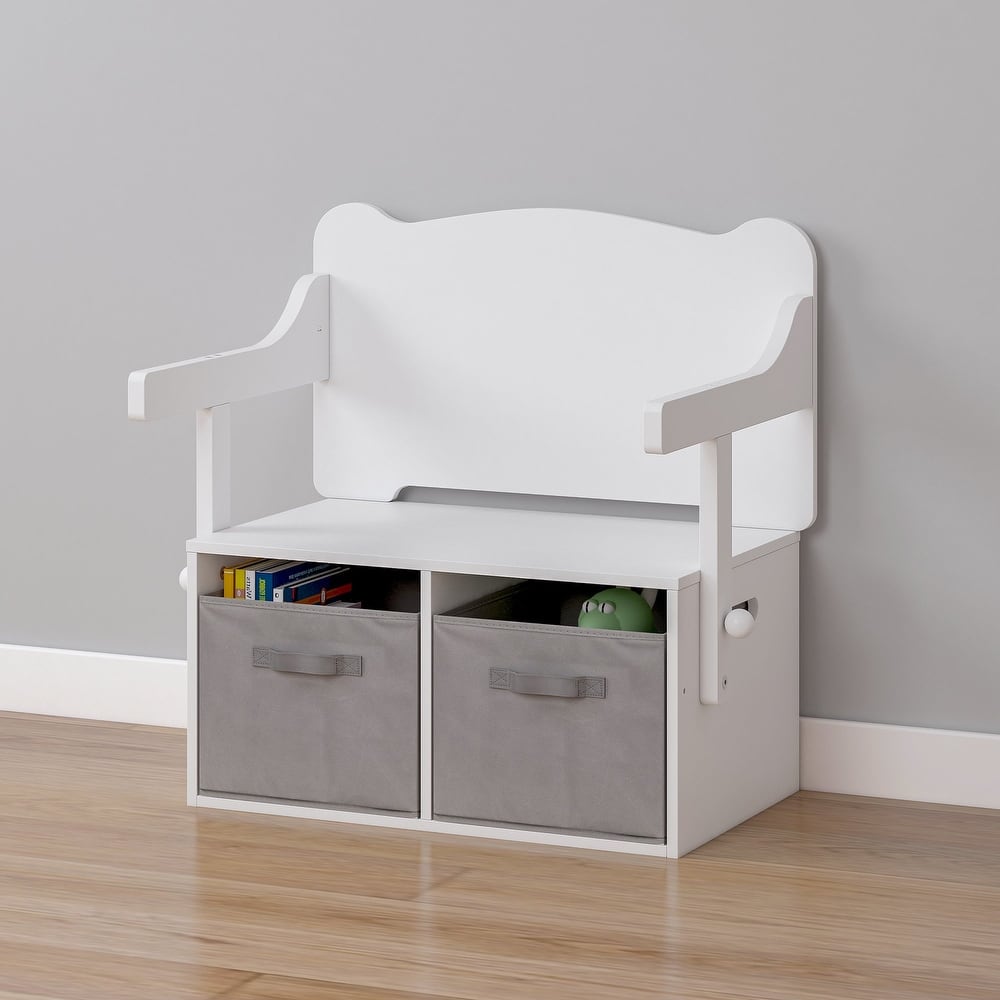 UTEX Kids Table and Chair Set, 3-in-1 Convertible Activity Kids Table Set, White