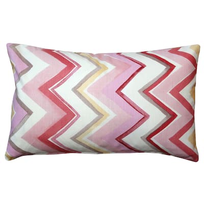 Pillow Decor Pacifico Stripes Pink Throw Pillow 12X20