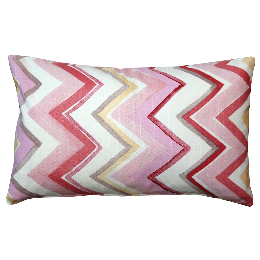 Pillow Decor Pacifico Stripes Pink Throw Pillow 12X20