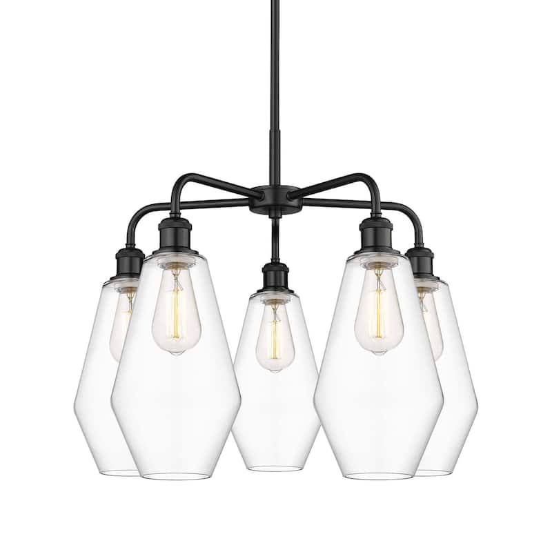Innovations Lighting 516-5CR-20-25 Cindyrella Chandelier Cindyrella 5 - Matte Black / Clear