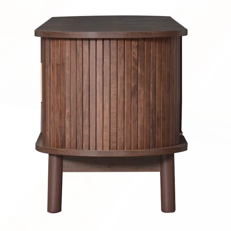 Charming Wood TV Stand with Storage and Stylish Finish for Living Room