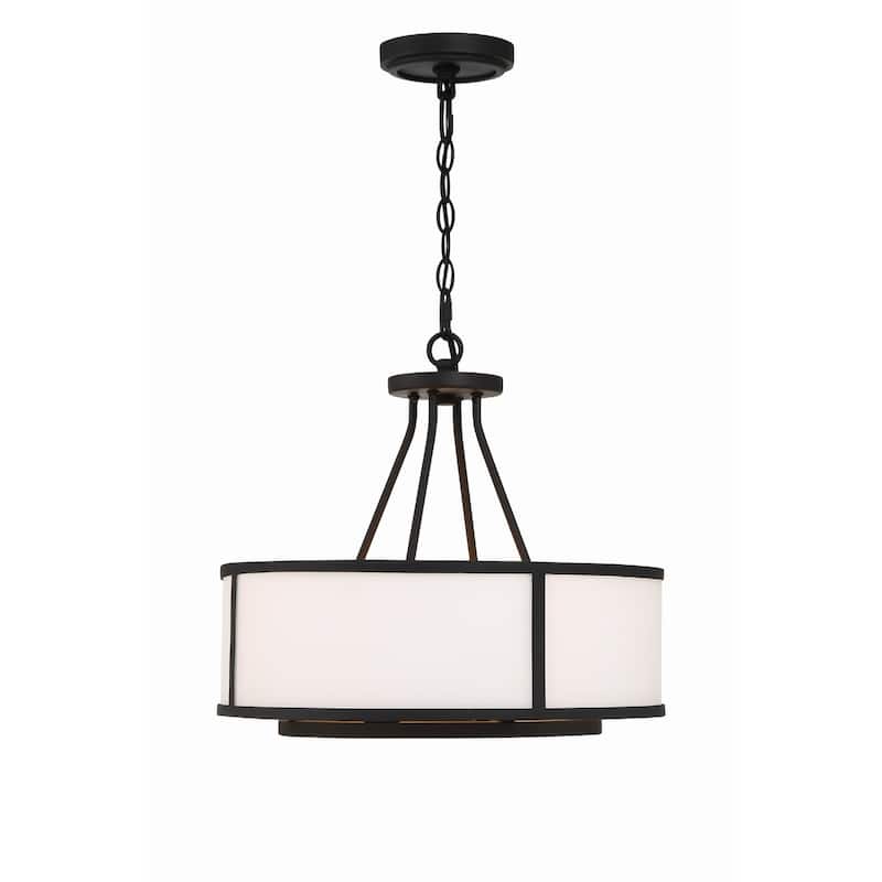 Crystorama Lighting Group BRY-8004 Bryant 4 Light 18" Wide Drum