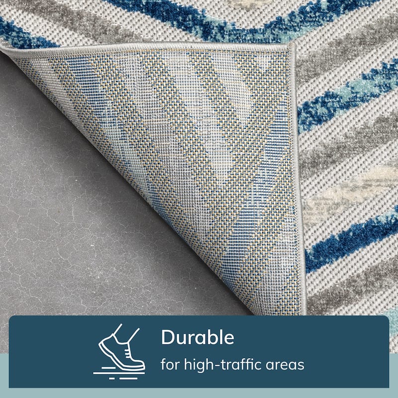 Well Woven Dorado Neema Modern Indoor Outdoor Geometric Area Rug